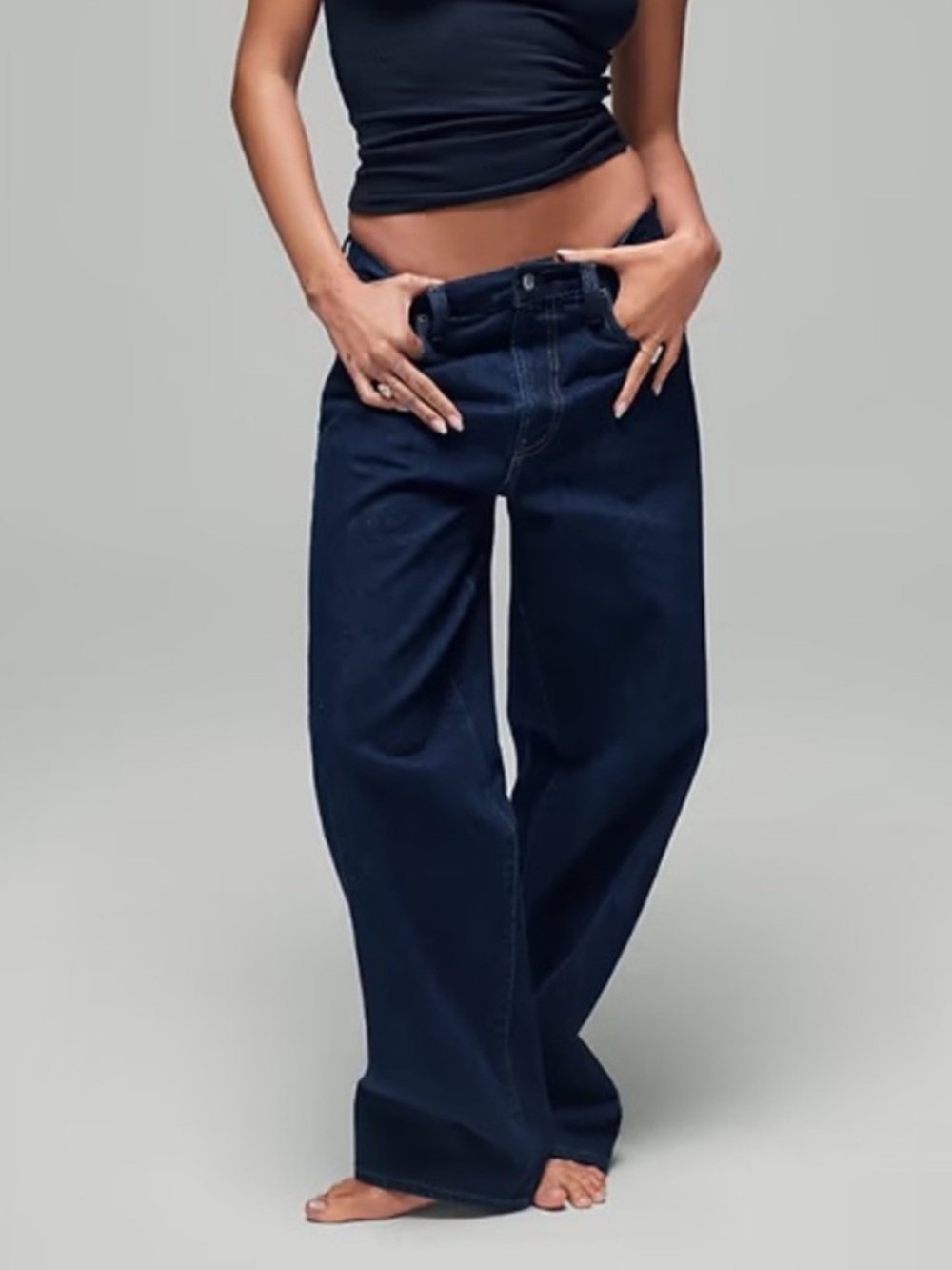 NWT GAP × HAILEY BIEBER The Hailey Extra Baggy Jean - Midnight Indigo - 28